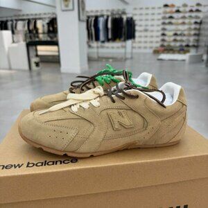 Miu Miu x New Balance NB530 men's light brown retro sneakers Upper with leather